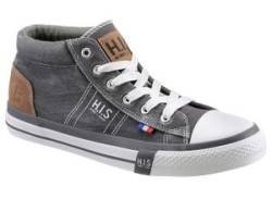 Sneaker H.I.S Gr. 42, grau (grau, used) Herren Schuhe Stoffschuhe mit Jeans Used-Look von H.I.S.