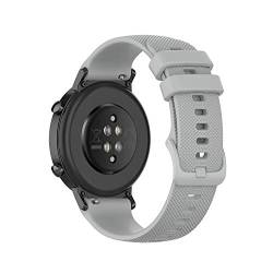 H.May Silikon Uhrenarmband Ersatzarmband, 18mm Silikon Armband Uhrenarmbänder mit Schnellverschluss für Herren Damen 18mm 20mm 22mm, Grau von H.May