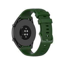 H.May Silikon Uhrenarmband Ersatzarmband, 22mm Silikon Armband Uhrenarmbänder mit Schnellverschluss für Herren Damen 18mm 20mm 22mm, Armeegrün von H.May