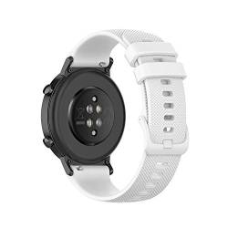 H.May Silikon Uhrenarmband Ersatzarmband, 22mm Silikon Armband Uhrenarmbänder mit Schnellverschluss für Herren Damen 18mm 20mm 22mm, Weiß von H.May