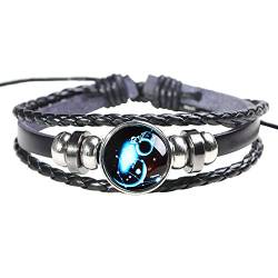 Leder Manschette Armband Verstellbare Konstellation Punk Armband Wassermann Perlen Armreif Armband Mehrschichtig Geflochtenes Seil Leder Armbänder Armband Kette 8 Zoll 11 Zoll Für Männer Frauen von H.ZBRUJ