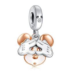 H.ZHENYUE Jewellery Love&heart Mouse Charm Beads for Bracelets,925 Sterling Silver,Christmas,Halloween,Birthday,Valentine's Day,Mother's Day,Gifts for Women,Wife,Girls von H.ZHENYUE