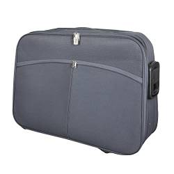 H4L Reisekoffer Reisetasche Weichgepäck Reissverschluß Urlaubskoffer Polyester Grau 72x44x22cmcm von H4L