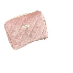 Makeup Tasche Haar Große Kapazität Frauen Kosmetikbeutel Koffer Casual Ladies Storage Bag Mit Reißverschluss Reisekupplung Tasche Kleine Handtaschen-Pink Cord von HAAR