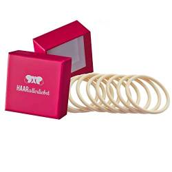 HAARallerliebst® unisex Silikon Haargummis 9 Stück - Premium Haargummi Zopfgummi gelb ultra starker Halt - Männer & Herren, Damen & Mädchen - Hair ties Sport - Haarschmuck inkl. Box zur Aufbewahrung von HAARallerliebst