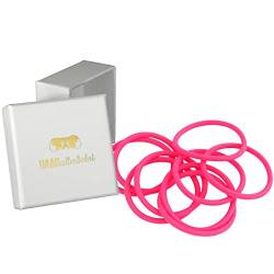 HAARallerliebst® unisex Silikon Haargummis 9 Stück - Premium Haargummi Zopfgummi pink ultra starker Halt - Männer & Herren, Damen & Mädchen - Hair ties - Sport Haarschmuck inkl Box zur Aufbewahrung von HAARallerliebst