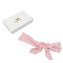 HAARallerliebst Haarband mit Schleife (50cm | Blumenmuster mit Schleife | rosa) inkl. Schachtel zur Aufbewahrung von HAARallerliebst