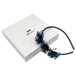 HAARallerliebst Haarreif (Tüll mit Punkten | blau) für Mädchen inkl. Schachtel zur Aufbewahrung von HAARallerliebst