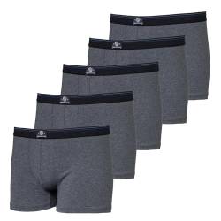 HAASIS Bodywear, Herren Pants, GOTS Zertifiziert, 5er Pack ohne Eingriff, doppelter Fronteinsatz, Single Jersey, Bio Baumwolle/Elasthan, Webgummibund, Größe:XL, Farbe:Carbon von HAASIS BODYWEAR 1919