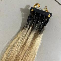 6D-Haarverlängerung, 100% echtes Echthaar, 6D-Haarverlängerung in Primärfarbe, maschinenschnelle, spurlose Federverlängerung, versteckte glatte Haarverlängerung for Salon, Frauen, 1 Reihe, 5 Bündel ( von HAAVEN