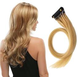 6D-Haarverlängerung, spurloses Echthaar, 100% echtes Echthaar, schnelle Haarverlängerung, kann Dauerwelle und natürliches Haar färben, Echthaarverlängerungen, for Frauen, Mädchen, Halloween, Cosplay, von HAAVEN
