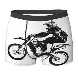 HABXNJF Herren-Boxershorts aus Mikrofaser, modische Motocross-Unterwäsche, atmungsaktive Herren-Boxershorts, siehe abbildung, L von HABXNJF