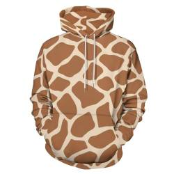 HABXNJF Kapuzenpullover Giraffe Muster Tier Hoodie Mode Hoodie mit Tasche für Herren Damen, Giraffen-Muster, 6XL von HABXNJF