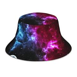 HABXNJF Wendbarer Fischerhut, Space Galaxy Bucket Hat mit reflektierenden Streifen, Sonnenhüte, siehe abbildung, One size von HABXNJF