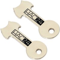 HAC24 Schlüsselanhänger Einkaufswagenchip Einkaufswagen Löser Einkaufchip Abziehbarer Einkaufswagenlöser (2-tlg), Metall, Löst Einkaufswägen ohne Münze oder Chip von HAC24