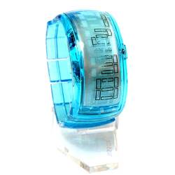LED Armbanduhr Herren Damen Digital Uhr Sportuhr Bunt mit elastischem Armband Digitaluhr (Blau) von HAC24