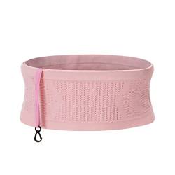 Multifunctional Knit Breathable Concealed Waist Bag, Universal Waist Bag, Large Capacity Adjustable Running Belt, Slim Soft Adjustable Fanny Pack, for Women's Men Outdoor Activities (Pink,L) von HADAVAKA