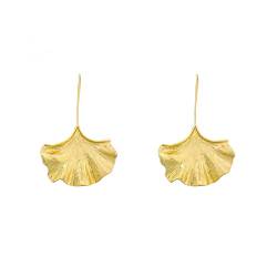 earrings for women Ginkgo-Blatt-Ohrringe aus Metall für Frauen, übertrieben, beliebte Ohrringe, Party-AccessoiresFreundschafts e für die Frau von HAENJA