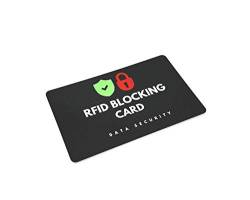 HAFEID RFID Blocker Karte 2er-Set ohne Elektronik - NFC Blocker extra dünn - nur 0,8 mm - RFID Schutz für Geldbeutel, Geldbörse, Portemonnaie von HAFEID