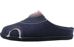 HAFLINGER 313078 Flair Baikal Hausschuhe Damen Herren Pantoffeln Filz, Größe:38 EU, Farbe:Blau von HAFLINGER