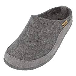 HAFLINGER Blizzard Skane Filzpantoffel Hausschuh Gummisohle Unisex Anthrazit, Gr. 37 von HAFLINGER