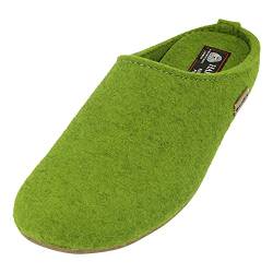 HAFLINGER Everest Fundus Filzpantoffeln im schlichten Design Grasgrün, Gr. 36 von HAFLINGER