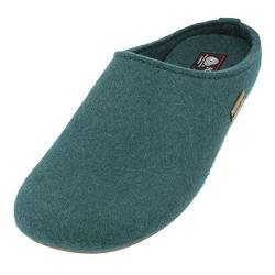 HAFLINGER Everest Fundus Filzpantoffeln im schlichten Design Piniengrün, Gr. 36 von HAFLINGER