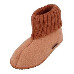 HAFLINGER Hüttenschuh Karl Filzpantoffel mit Kragen Hausschuh Rosé antique, Gr. 35 von HAFLINGER