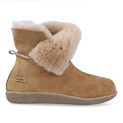 HAFLINGER Lammfell Leder Hausschuhe Lemmi Unisex Stiefel Beige (Beigemeliert Öko 46), Gr 36 von HAFLINGER