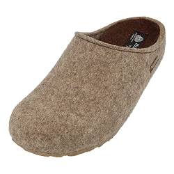 Haflinger Michel, Pantoffeln, Unisex-Erwachsene, Filz aus Wolle-46 EU-Beige (Torf 550) von HAFLINGER