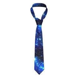 HAHAFU Galaxy Stars Klassische Herren Krawatten,Seide Männer Krawatten,Formale Bedruckte Krawatten Für Party Arbeit Business Hochzeit, Schwarz , Einheitsgröße von HAHAFU