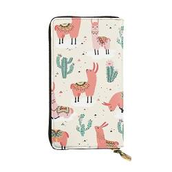 Cartoon-Geldbörse mit niedlichem New York-Motiv, Leder, für Damen, minimalistisch, wasserdicht, Kartenhalter, Clutch-Tasche, Pink Camel Cactus, Einheitsgröße, Modern von HAICOM