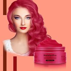 HaiolorPro Rot Temporäre Haarfarbe Auswaschbar, haarfarbe wachs für Männer und Frauen, haarmascara für Partys oder Cosplay, Haarfärbeprodukte ohne Unordnung (Rot) von HAIOLORPRO