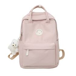 HAIWILL Handtasche Rucksack Damen 2 In 1, Süße Schulrucksack Mädchen Teenager, Damen Rucksack Wasserdicht Kinderrucksack Mädchen für Reisen, Schule, Arbeit, Alltag (X Rosa) von HAIWILL