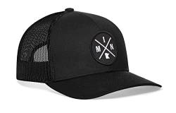 HAKA State City Trucker Mütze für Damen & Herren, verstellbare Baseballmütze, Mesh Snapback, stabile Outdoor schwarze Golfmütze, Schwarz, Einheitsgröße von HAKA