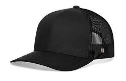 HAKA Trucker Hut für Damen und Herren, blanko Mesh Snapback verstellbare Baseballkappe, schwarz, Einheitsgr��e von HAKA