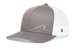 Wave Hat – Ocean Trucker Hat Baseball Cap Snapback Surf Beach Hat (Grey/White) von HAKA