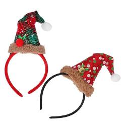 HAKIDZEL 2St Stirnband haarschmuck Damen Hut Kleid für Mädchen Zylinder Haargummi deko Performance-Kopfbedeckungen schöne Weihnachtskopfbedeckungen Weihnachten schmücken Kopftaste von HAKIDZEL