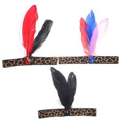 HAKIDZEL 3St indisches Stirnband halloween haarreif halloween headband Kostüme für Jungen Geschenke für Kinder Haarband Haargummis Indischer Kopfschmuck für Frauen indische Kostümfrauen von HAKIDZEL