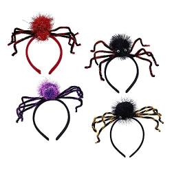 HAKIDZEL 4 Stück Stirnband Halloween-party-kopfschmuck Halloween-haarband Spinnenkopfbedeckung Halloween-haarschmuck Halloween-haarreifen Halloween-kopfschmuck Damen Vampir Cosplay Plastik von HAKIDZEL