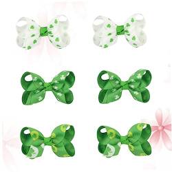 HAKIDZEL 6St kinder haarschmuck kinder Kleeblatt-Haarnadeln st. Patricks Day Kopfbedeckung Baby-Stirnband-Bögen Hut Zubehör St. Patricks Day Accessoires für Kinder Kleidung Irland von HAKIDZEL