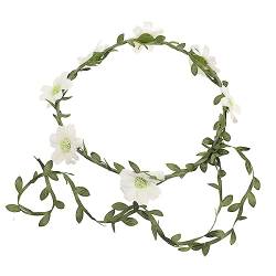 HAKIDZEL Gänseblümchen-mädchen-stirnband Fee Kopfschmuck Hochzeitsblumenkrone Brautkranz Blumenkopfschmuck Blumenmädchen-kopfschmuck Blatt Brautjungfer Künstliche Hochzeitskleid von HAKIDZEL