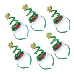 HAKIDZEL Haarschmuck 6 Stück Weihnachts-Frühlings-Stirnband Weihnachts-Glitzer-Kopfbedeckung Weihnachtsmützen Weihnachtsgeschenk-Stirnband Weihnachtsdekoration Haargummis Haar-Accessoires von HAKIDZEL