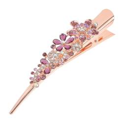 HAKIDZEL Hornclip Mädchen Haarspange Strass Haarspange Haarschmuck Für Frauen Strass-haarschmuck Süße Haarspange Haarspange Haar Klammern Die Blumen Zubehör Metall Fräulein von HAKIDZEL