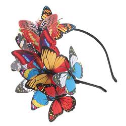 HAKIDZEL Simuliertes Schmetterlings-Stirnband damen haarbänder haarschmuck für damen Tea-Party-Faszinatoren Partybevorzugungskostüm Haarschmuck für Blumengirlanden zur Dekoration Hut von HAKIDZEL