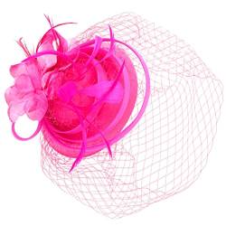 HAKIDZEL Tea Party Hut Braut Kopfschmuck 1920Er Stirnband Fascinator Kopfschmuck Tea Party Kopfbedeckung Hüte Blumen Fascinator Stirnband Fascinator Hut Stirnband Nachmittagstee von HAKIDZEL