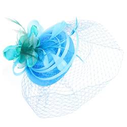 HAKIDZEL Tea-party-hut Outfits Für Fascinator-hüte Für Frauen Kopfbedeckungen Für Bankette Elegant Hut Haarschmuck Vintage Brautschleier Haarschmuck Fräulein Stirnband Charmant Nylon von HAKIDZEL