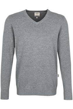 HAKRO 143 Regular Fit Pullover grau, Meliert von HAKRO