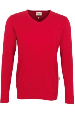 HAKRO 143 Regular Fit Pullover rot, Einfarbig von HAKRO