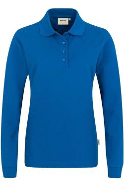 HAKRO 215 Regular Fit Damen Longsleeve Poloshirt royal, Einfarbig von HAKRO